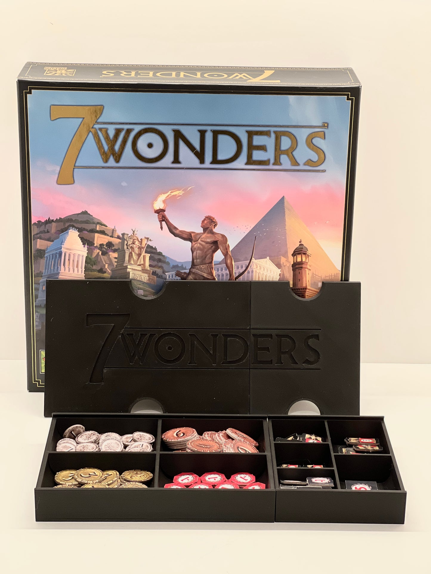 7 Wonders 2nd Edition Storage/Insert/Organizer (Cities, Armada, Leaders Expansion Supported)